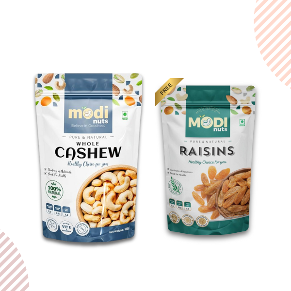 Premium Cashew W320 500gm – Get Free Green Raisin 100gm!
