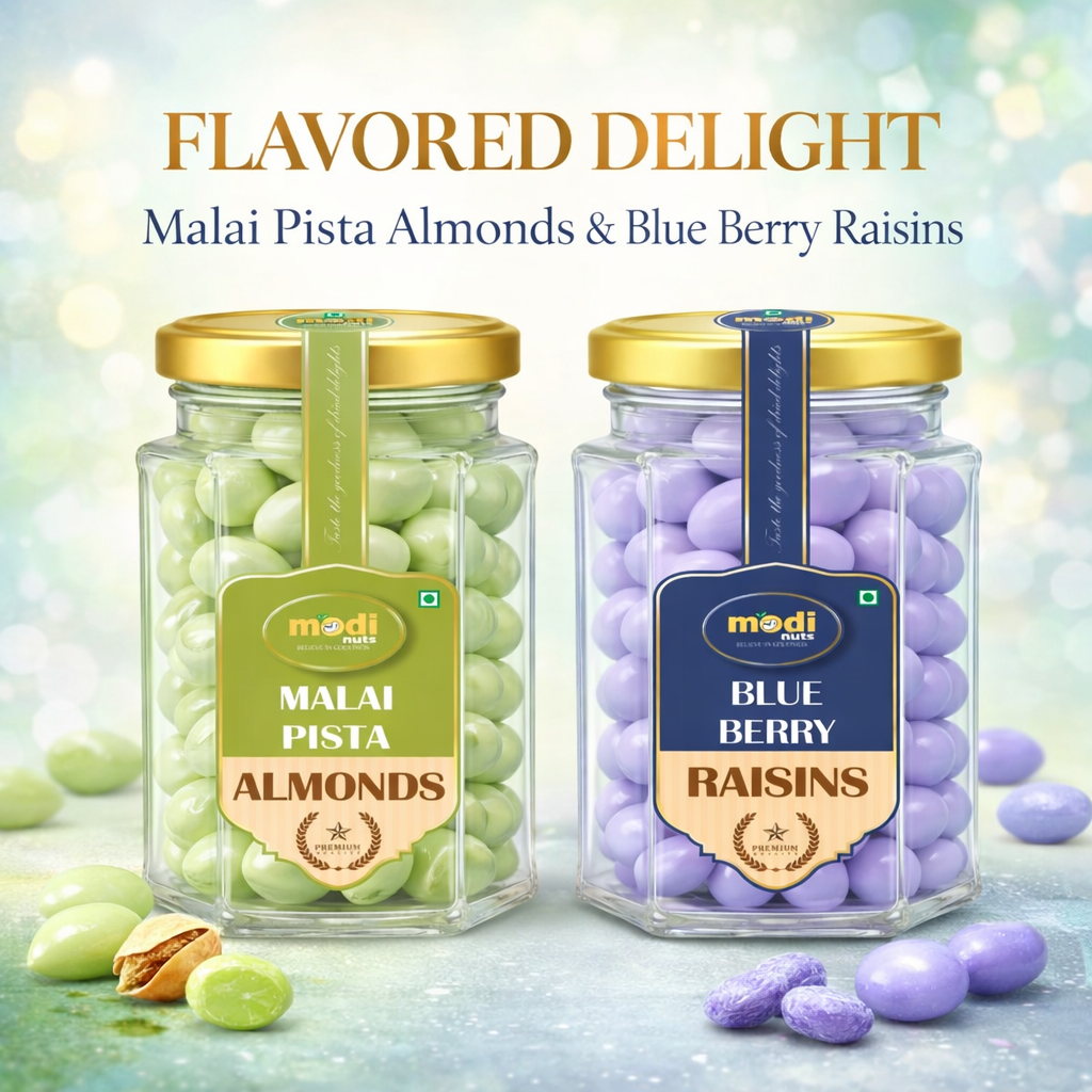 Blueberries Rasin Modinuts Malai Pista Almond & Choco Blueberry Raisin (Pack of 2) – Modi ...