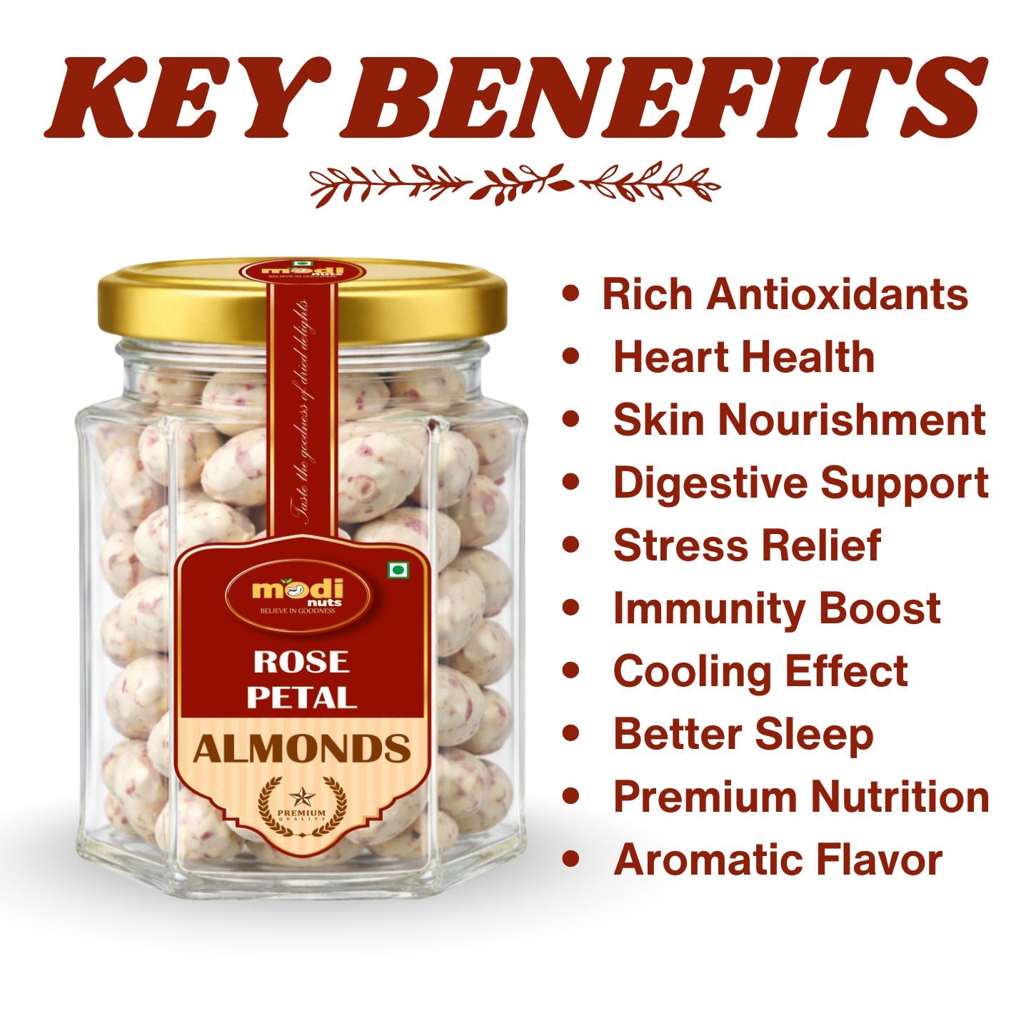 Modinuts Premium Rose Petal Almonds (Pack of 2)