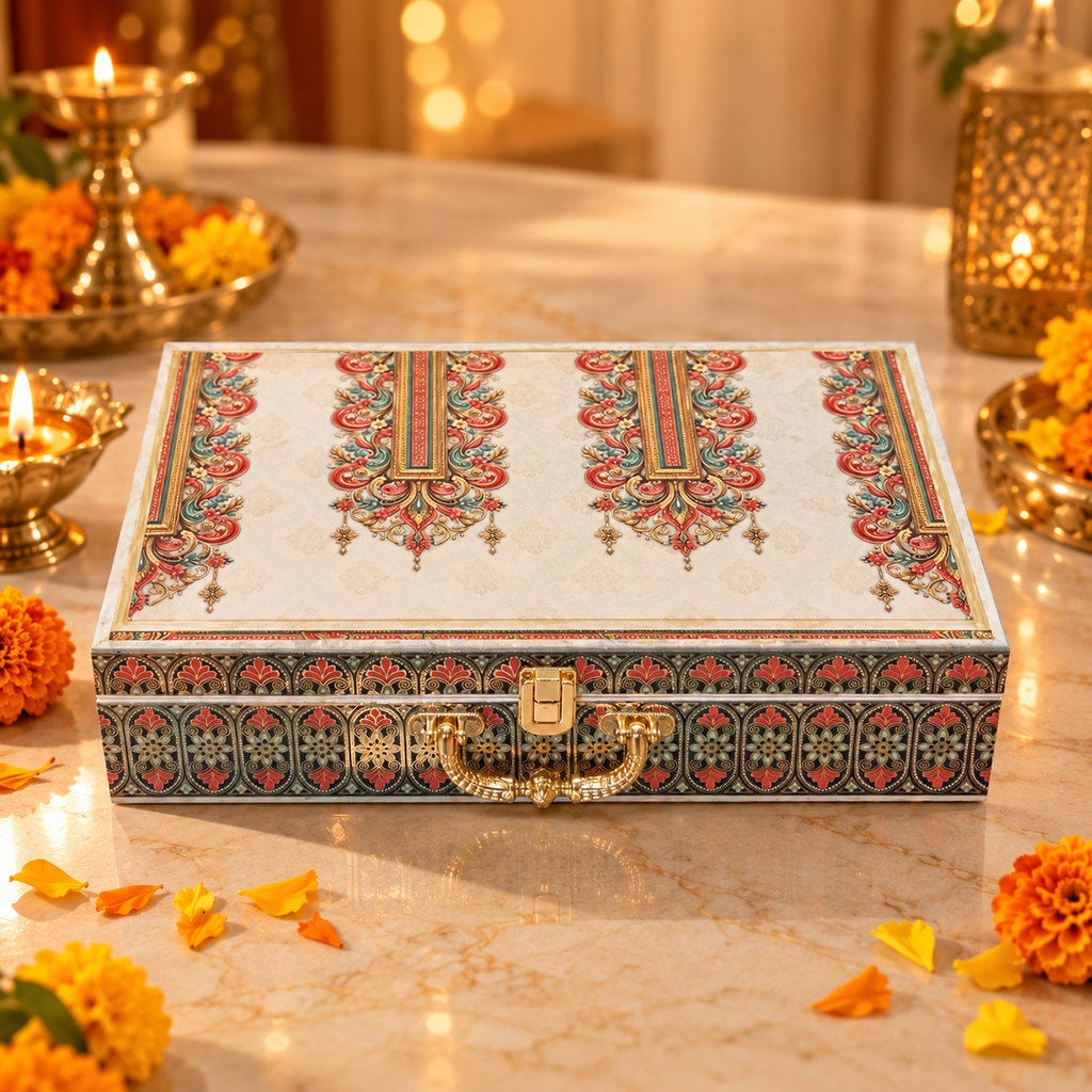 Modinuts Premium Dry Fruits Gift Box with Ganesh, Size 1236-big