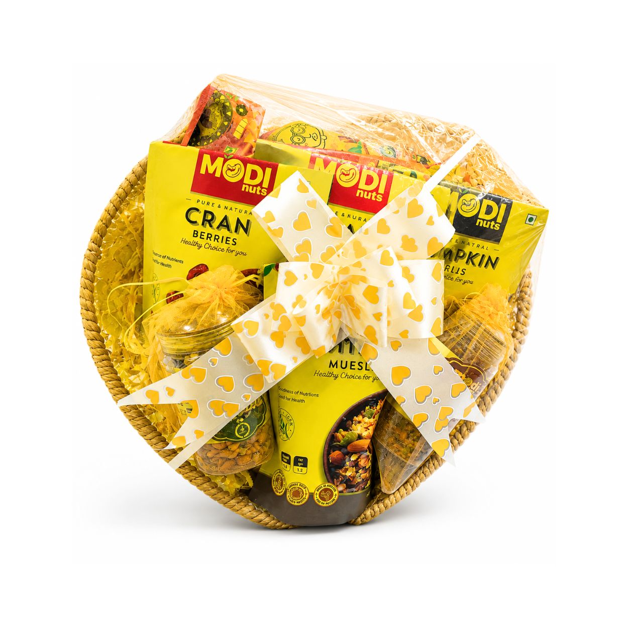 Premium Heart Basket Gift Hamper – Healthy Dry Fruits, Seeds & Snacks Gift Pack for Festivals, Corporate Gifting & Special Occasions