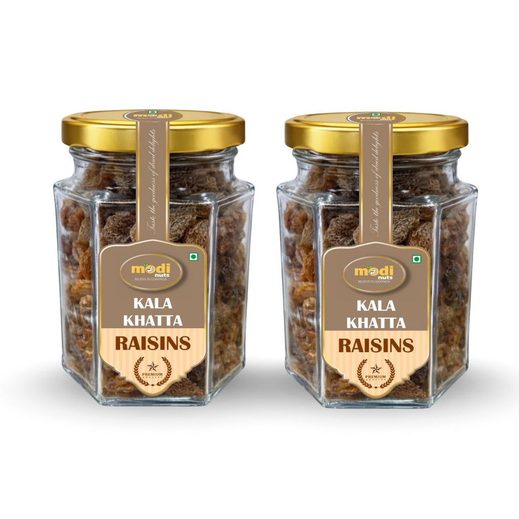 Modinuts Premium Quality Kala Khatta Raisins (Pack of 2)