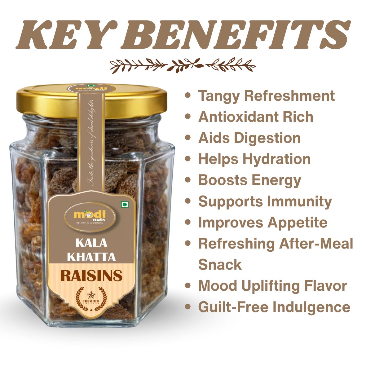 Modinuts Premium Quality Kala Khatta Raisins (Pack of 2)