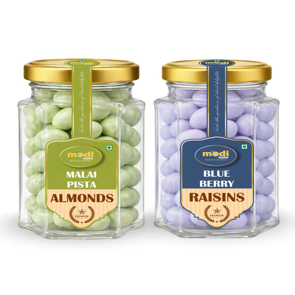 Modinuts Malai Pista Almond & Choco Blueberry Raisin (Pack of 2)