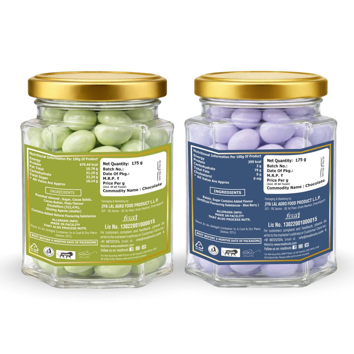 Modinuts Malai Pista Almond & Choco Blueberry Raisin (Pack of 2)