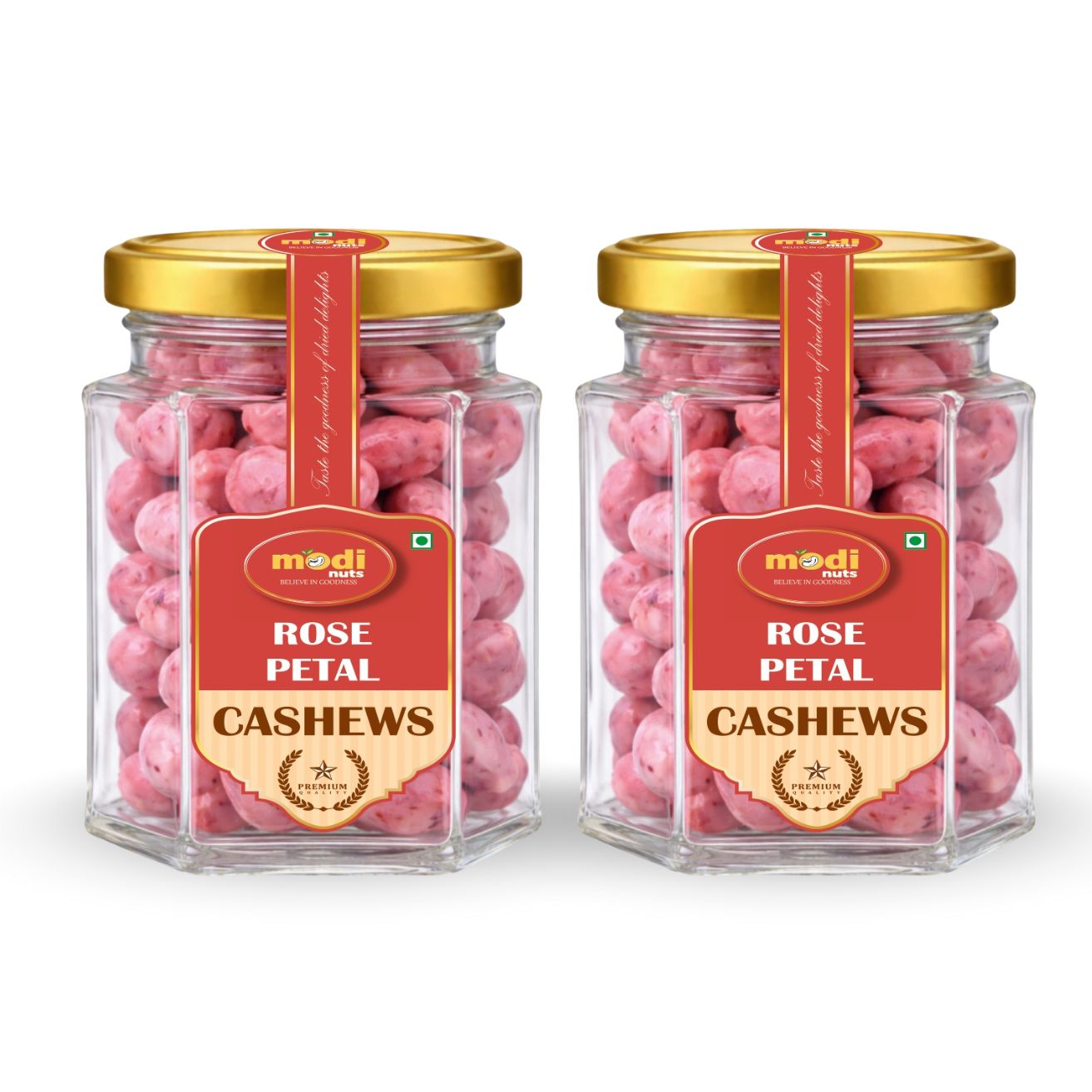 Modinuts Premium Rose Petal Cashews (Pack of 2)