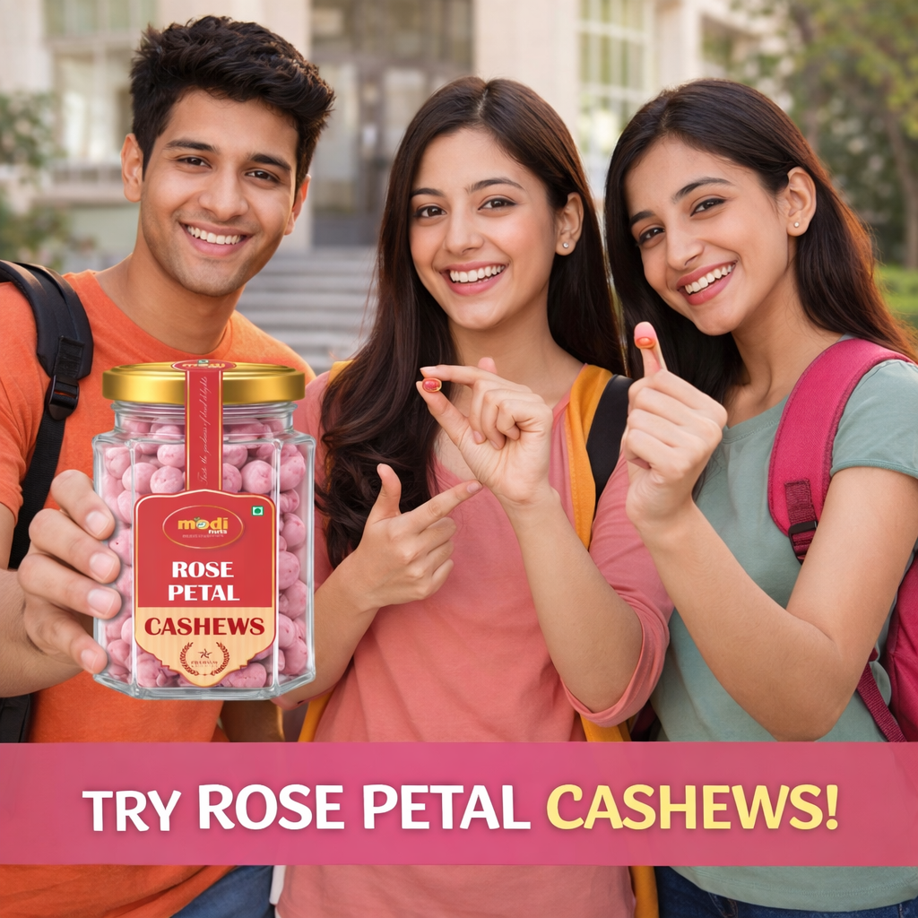 Modinuts Premium Rose Petal Cashews (Pack of 2)