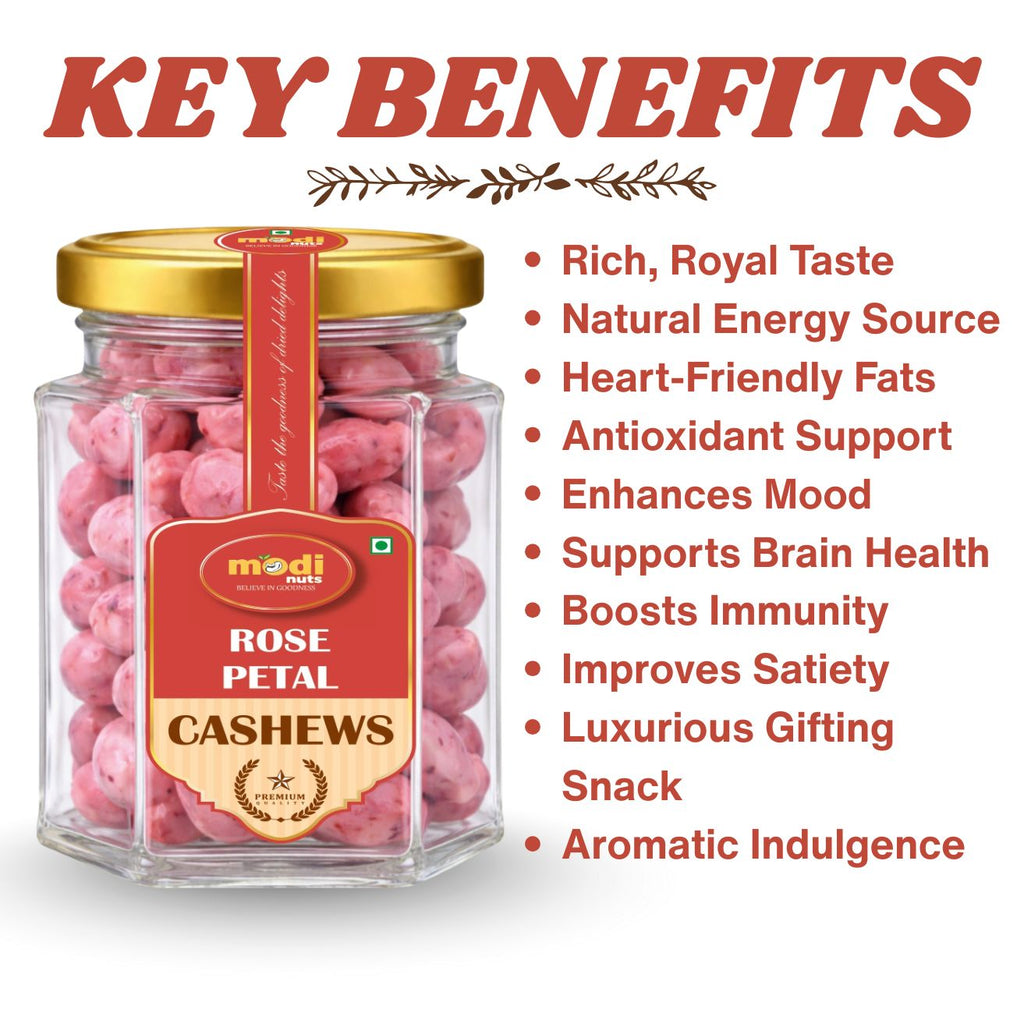 Modinuts Premium Rose Petal Cashews (Pack of 2)