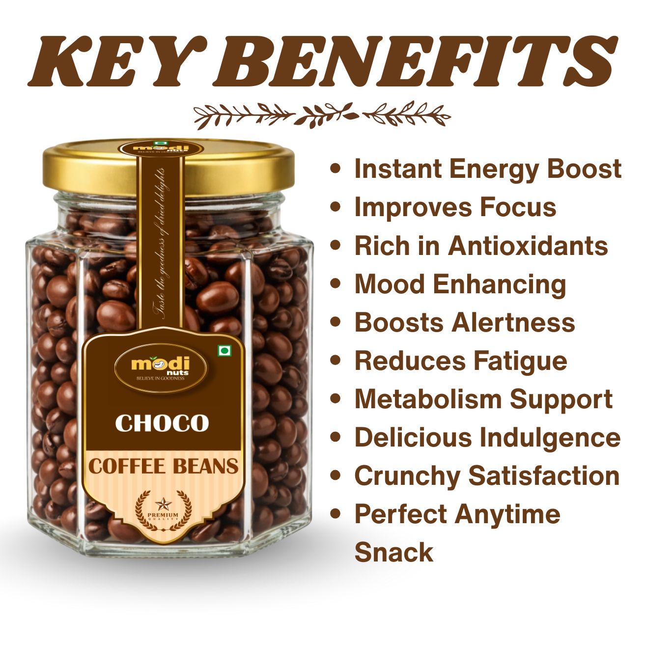 Modinuts Premium Chocolate Coffee Beans (Pack of 2)