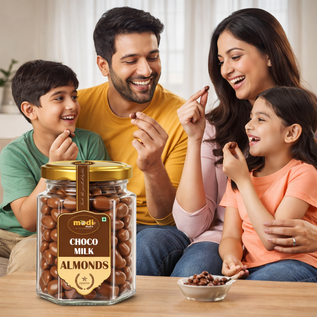 Modinuts Premium Quality Choco Milk Almond (Pack of 2)