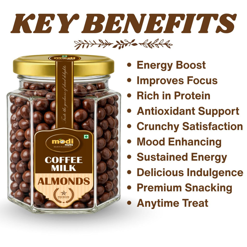 Modinuts Coffee Milk Flavored Almonds (Pack of 2)