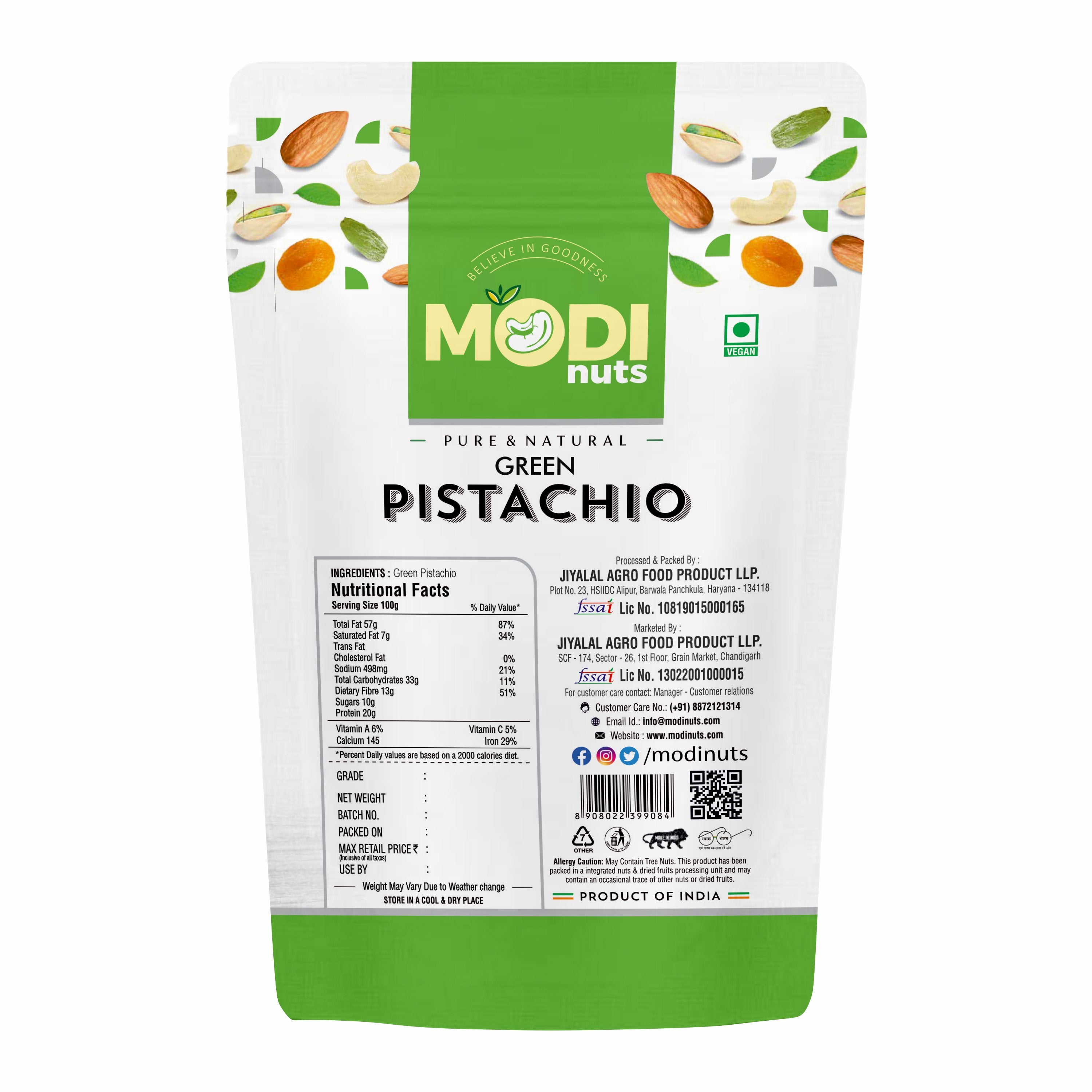 Buy Premium Green Pista Kishori Online – Modinuts
