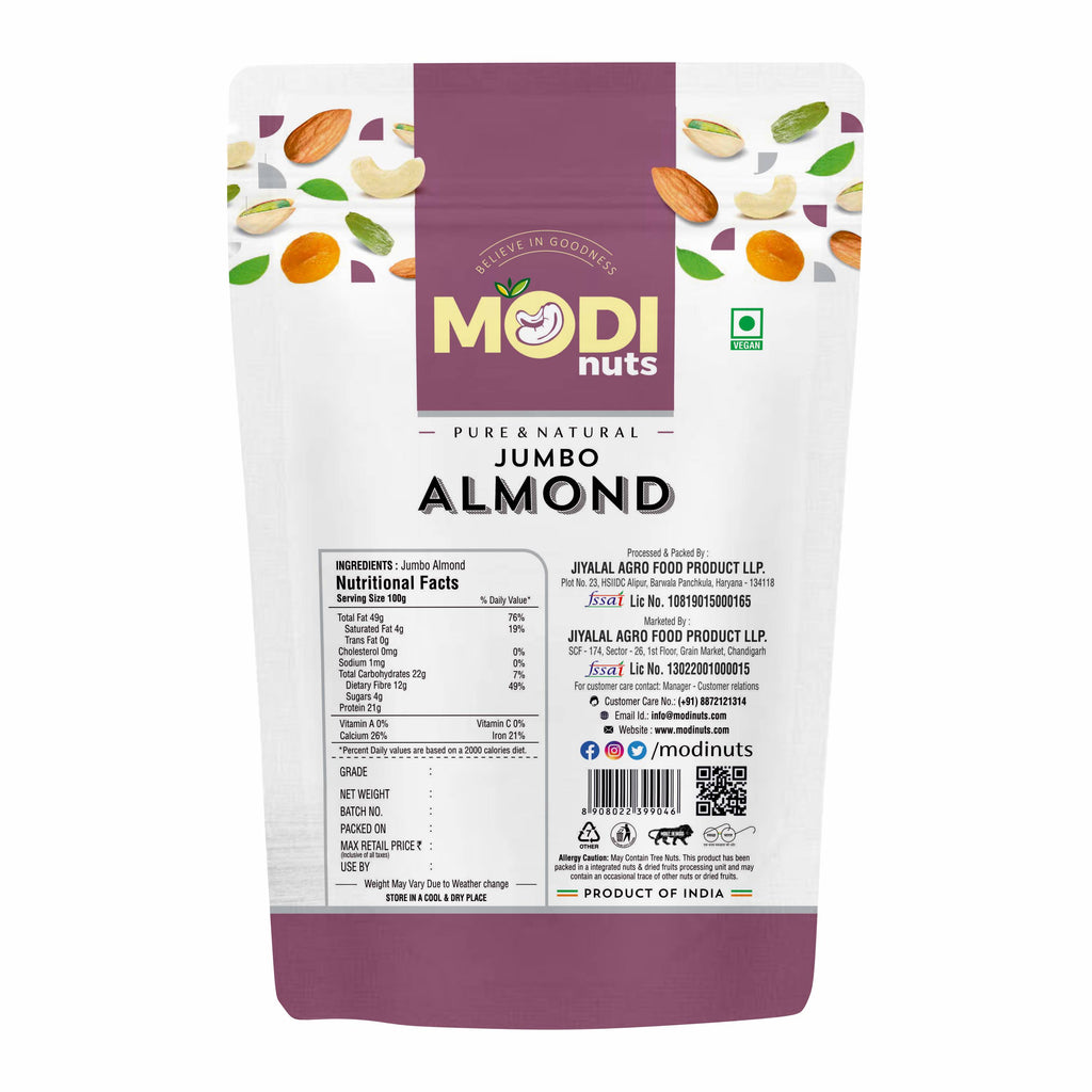 Modinuts Jumbo badam – Natural, Raw, and Unprocessed