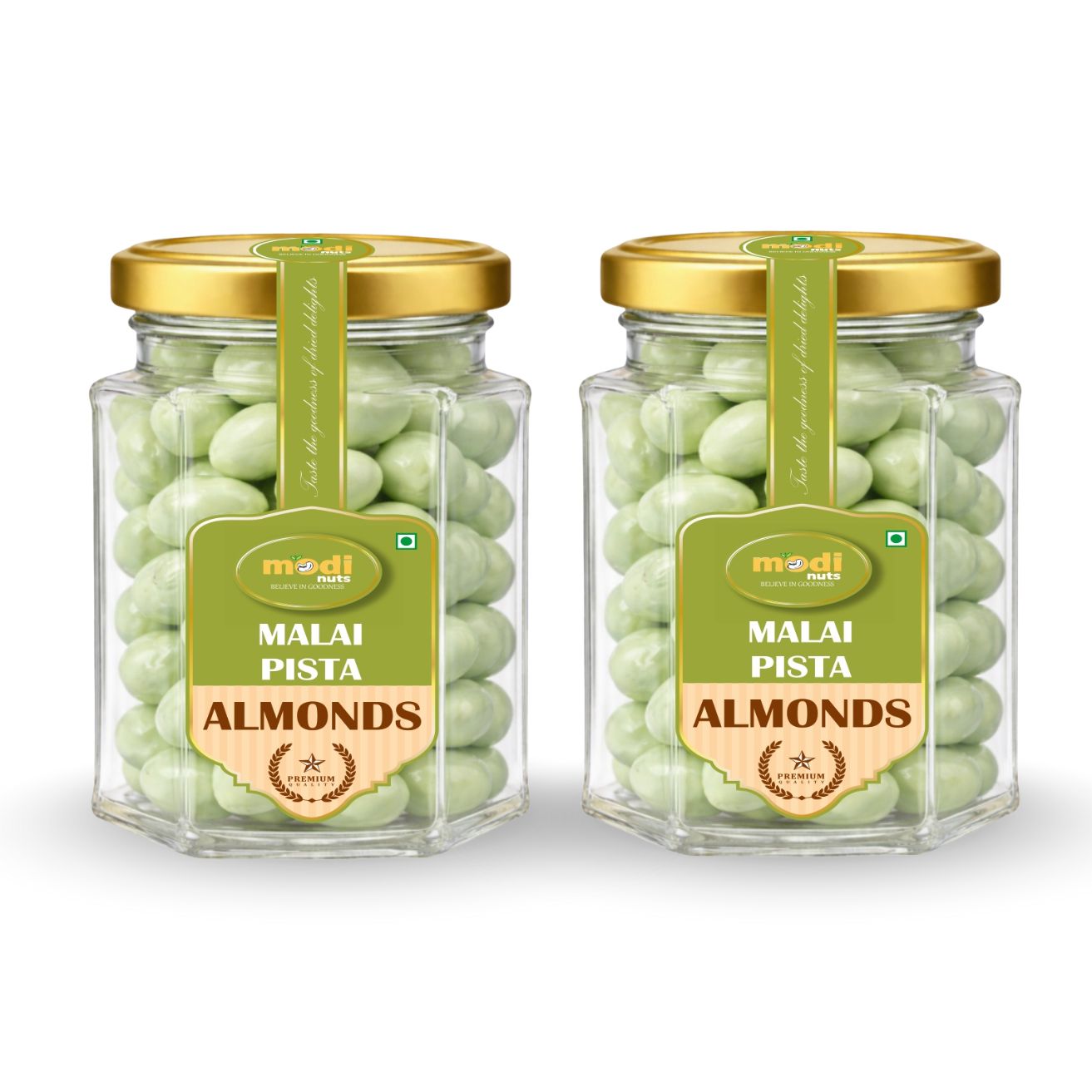 Modinuts Premium Quality Malai Pista Almonds (Pack of 2)