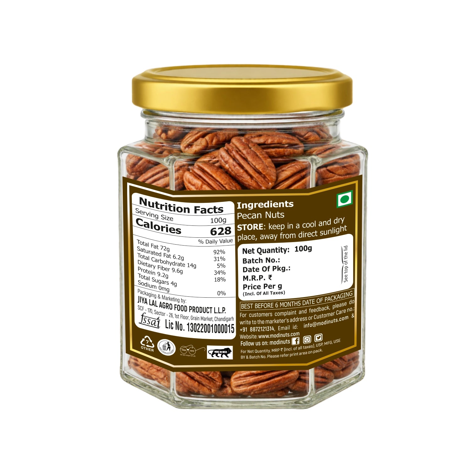 Modinuts Premium Pecan Nuts Without Shell