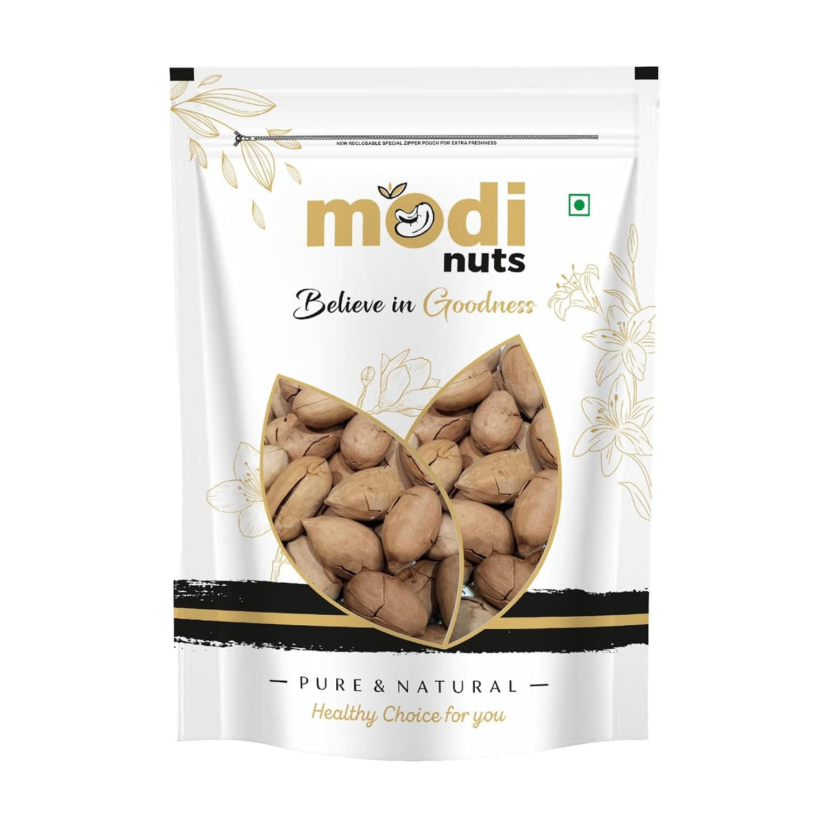 Modinuts Premium Pecan Nuts In Shell 500g | Premium Whole Pecan Nuts with Shell | Natural & Crunchy Pecans | Healthy Dry Fruit Snack