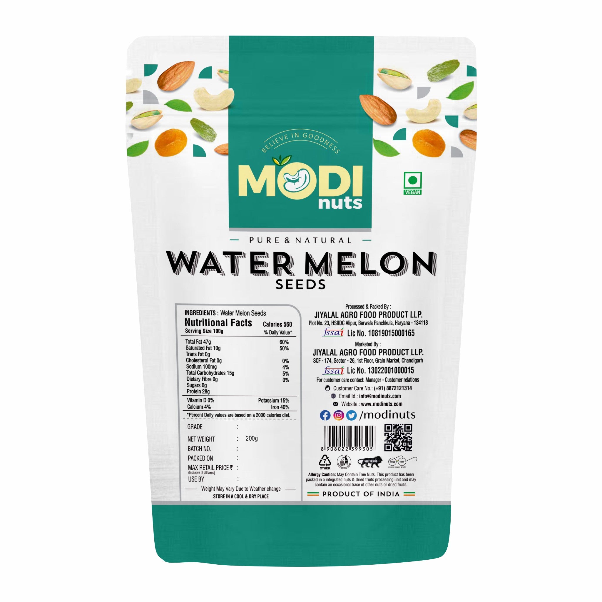 Modinuts Watermelon Seeds – Nutrient-Rich Dry Fruit Snack