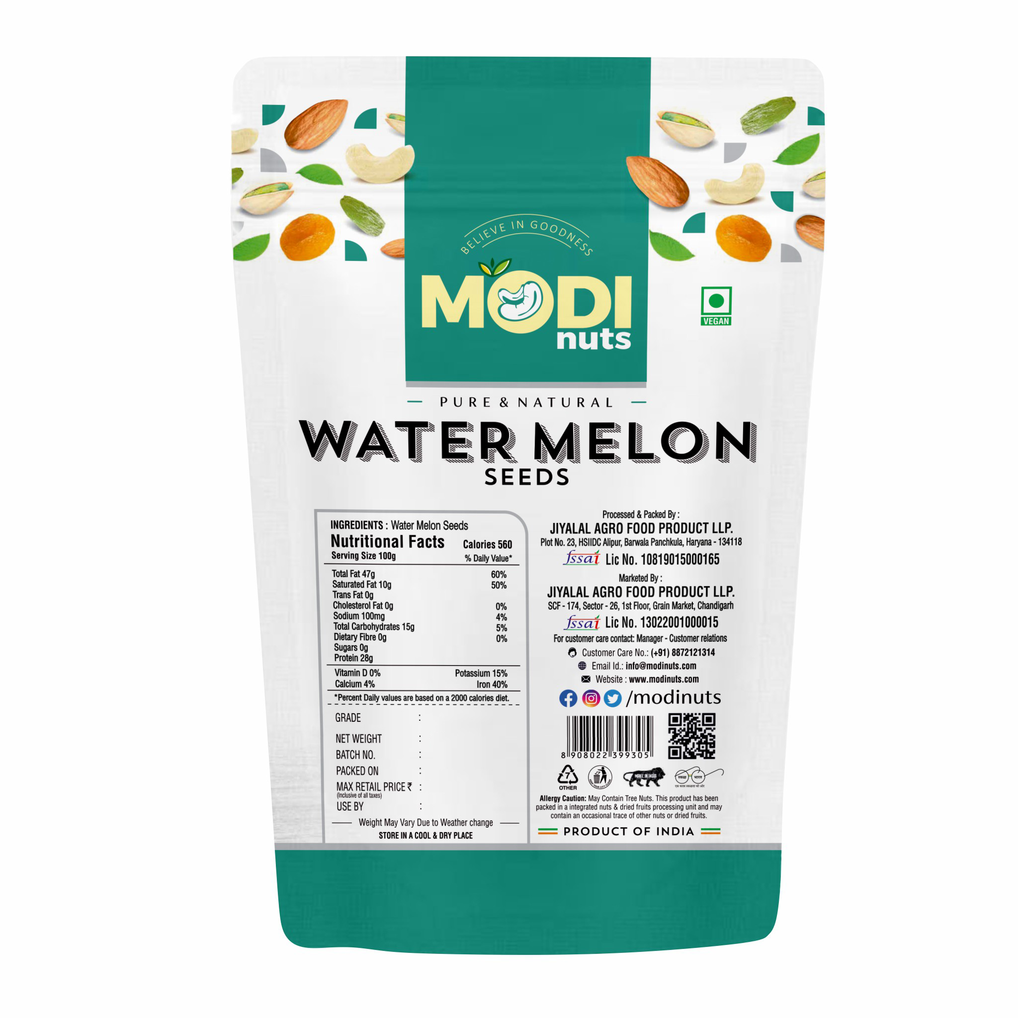 Modi nuts Watermelon Seeds – Nutrient-Rich Dry Fruit Snack