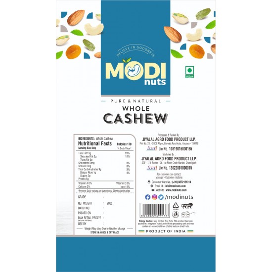 CASHEW WHOLES XL W210